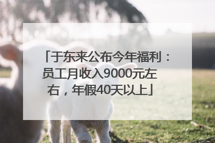 于东来公布今年福利：员工月收入9000元左右，年假40天以上