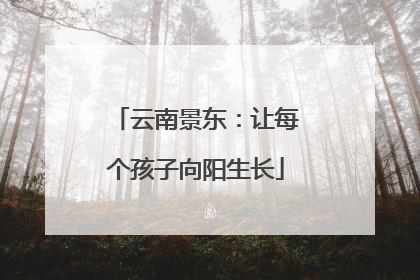 云南景东：让每个孩子向阳生长