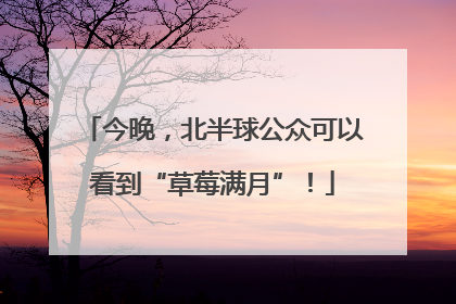 今晚，北半球公众可以看到“草莓满月”！