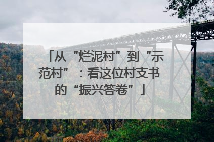 从“烂泥村”到“示范村”：看这位村支书的“振兴答卷”