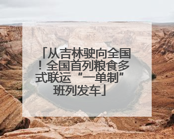从吉林驶向全国！全国首列粮食多式联运“一单制”班列发车