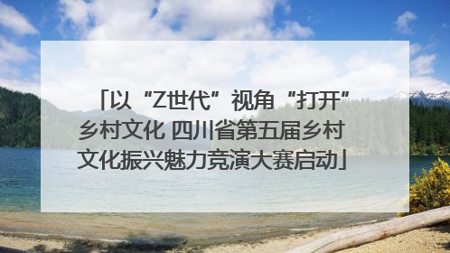以“Z世代”视角“打开”乡村文化 四川省第五届乡村文化振兴魅力竞演大赛启动