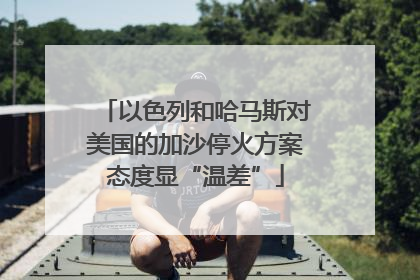 以色列和哈马斯对美国的加沙停火方案态度显“温差”