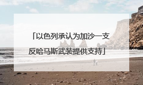 以色列承认为加沙一支反哈马斯武装提供支持