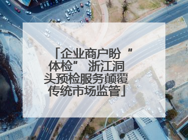 企业商户盼“体检” 浙江洞头预检服务颠覆传统市场监管