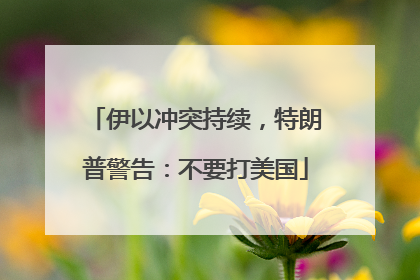 伊以冲突持续，特朗普警告：不要打美国