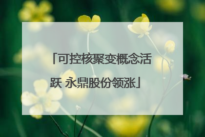 可控核聚变概念活跃 永鼎股份领涨