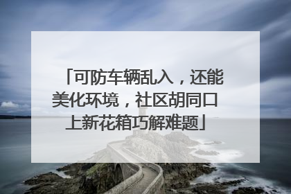 可防车辆乱入，还能美化环境，社区胡同口上新花箱巧解难题