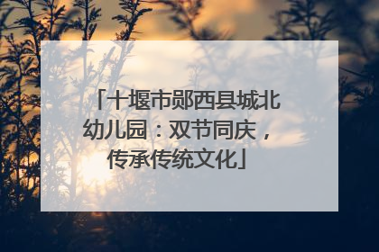 十堰市郧西县城北幼儿园：双节同庆，传承传统文化