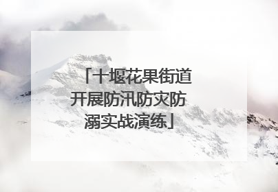 十堰花果街道开展防汛防灾防溺实战演练