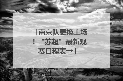 南京队更换主场！“苏超”最新观赛日程表→