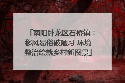 南阳卧龙区石桥镇：移风易俗破陋习 环境整治绘就乡村新图景