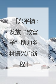 兴平镇：发放“致富羊”助力乡村振兴启新程