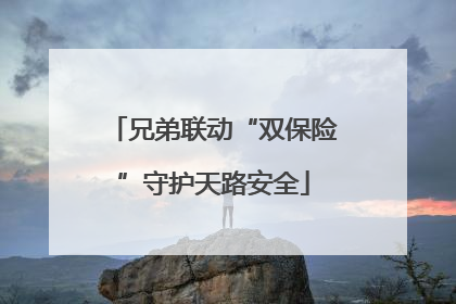 兄弟联动“双保险”守护天路安全
