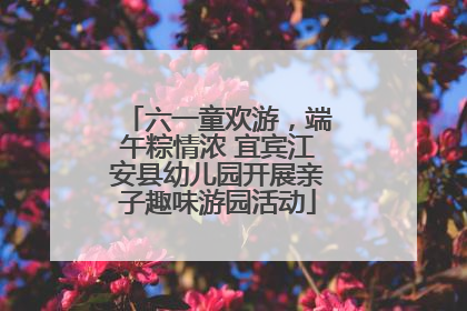 六一童欢游，端午粽情浓 宜宾江安县幼儿园开展亲子趣味游园活动