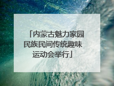 内蒙古魅力家园民族民间传统趣味运动会举行