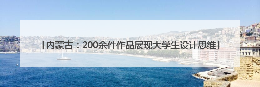 内蒙古：200余件作品展现大学生设计思维