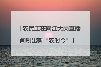 农民工在同江大岗直播间刷出新“农时令”