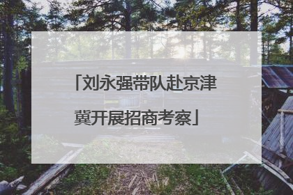 刘永强带队赴京津冀开展招商考察