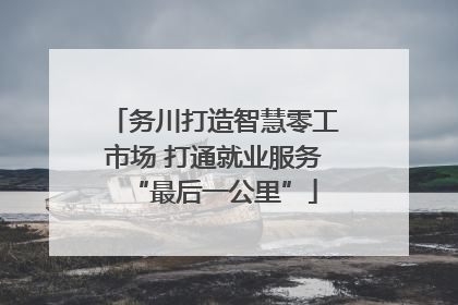 务川打造智慧零工市场 打通就业服务“最后一公里”