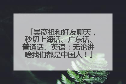 吴彦祖和好友聊天，秒切上海话、广东话、普通话、英语：无论讲啥我们都是中国人！