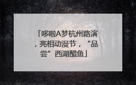 哆啦A梦杭州路演，亮相动漫节，“品尝”西湖醋鱼