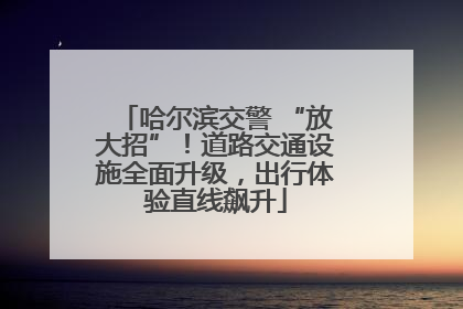 哈尔滨交警 “放大招”！道路交通设施全面升级，出行体验直线飙升