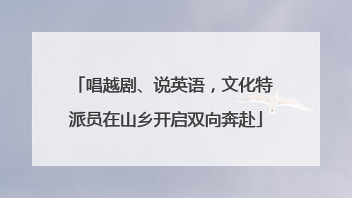 唱越剧、说英语，文化特派员在山乡开启双向奔赴