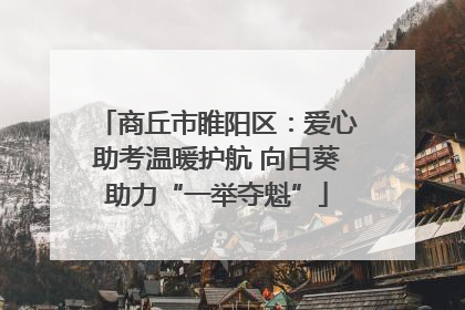 商丘市睢阳区：爱心助考温暖护航 向日葵助力“一举夺魁”