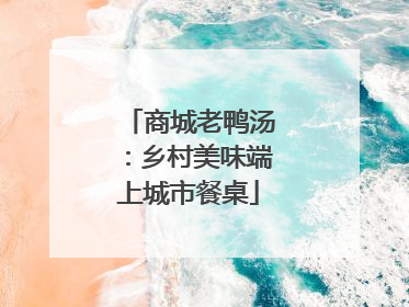 商城老鸭汤：乡村美味端上城市餐桌