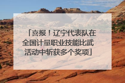 喜报！辽宁代表队在全国计量职业技能比武活动中斩获多个奖项