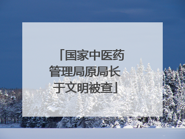 国家中医药管理局原局长于文明被查