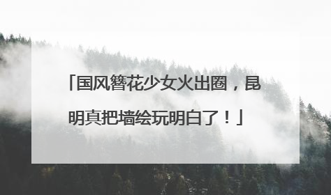 国风簪花少女火出圈，昆明真把墙绘玩明白了！