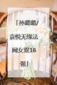 孙璐璐/袁悦无缘法网女双16强