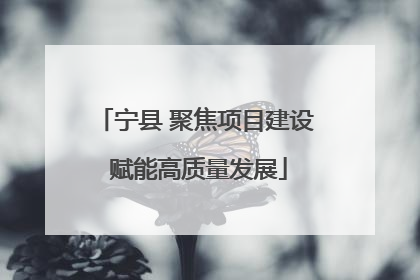 宁县 聚焦项目建设 赋能高质量发展