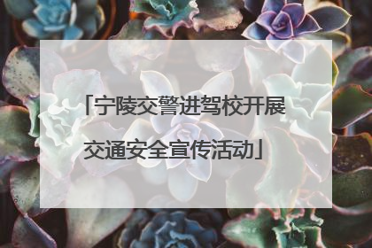宁陵交警进驾校开展交通安全宣传活动