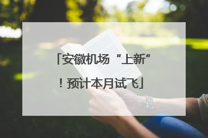 安徽机场“上新”！预计本月试飞