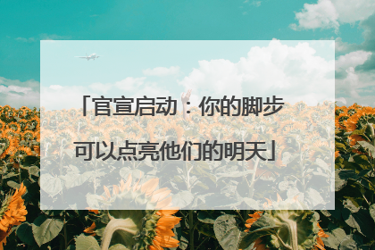 官宣启动：你的脚步 可以点亮他们的明天