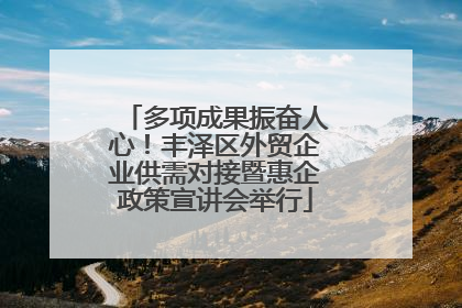 多项成果振奋人心！丰泽区外贸企业供需对接暨惠企政策宣讲会举行