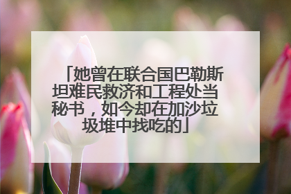 她曾在联合国巴勒斯坦难民救济和工程处当秘书，如今却在加沙垃圾堆中找吃的