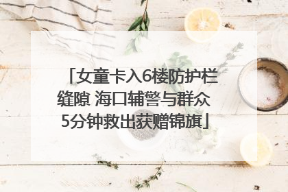 女童卡入6楼防护栏缝隙 海口辅警与群众5分钟救出获赠锦旗