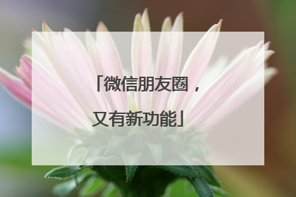 微信朋友圈，又有新功能