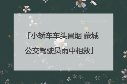 小轿车车头冒烟 蒙城公交驾驶员雨中相救