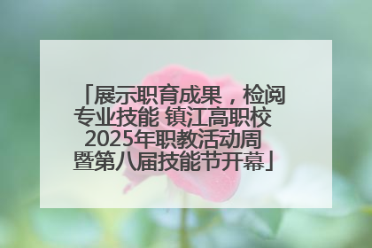 展示职育成果，检阅专业技能 镇江高职校2025年职教活动周暨第八届技能节开幕