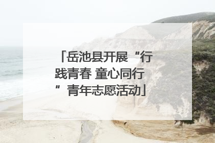 岳池县开展“行践青春 童心同行”青年志愿活动