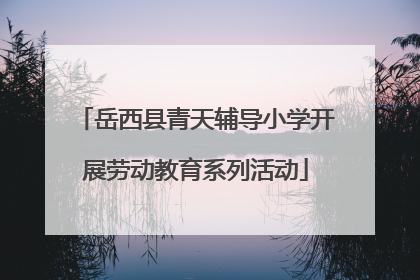 岳西县青天辅导小学开展劳动教育系列活动