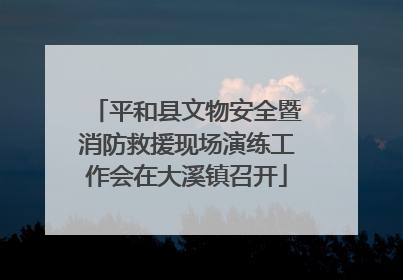 平和县文物安全暨消防救援现场演练工作会在大溪镇召开
