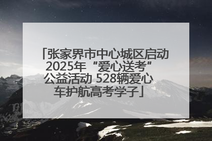 张家界市中心城区启动2025年“爱心送考”公益活动 528辆爱心车护航高考学子