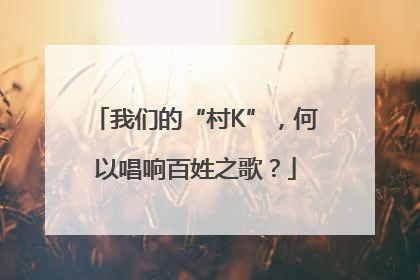 我们的“村K”，何以唱响百姓之歌？