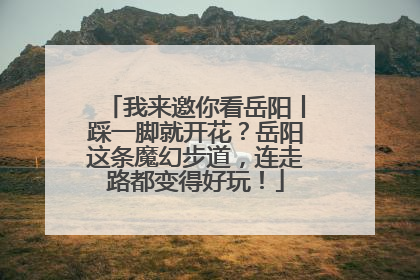 我来邀你看岳阳丨踩一脚就开花？岳阳这条魔幻步道，连走路都变得好玩！